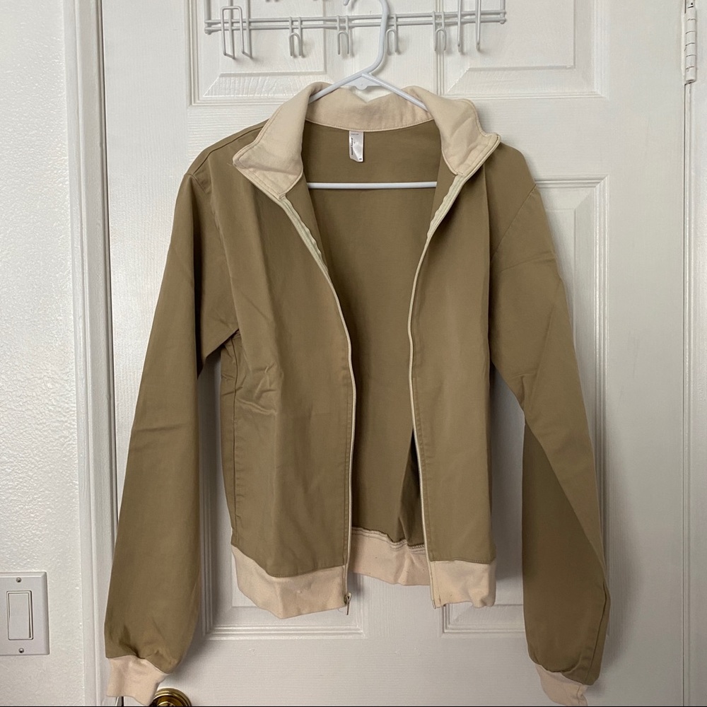 American Apparel - Khaki Bomber Jacket - Picture 5 of 5